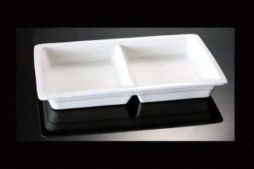 H.P Ivory / Chaffing Dish Insert Two Compartments