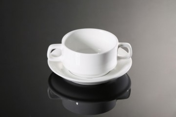 Soup Cup with Handle & Saucer 16x10.5x6cm