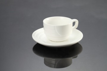 SAUCER OF COFFEE CUP 90CC W.CORD DESIGN