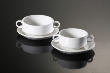 Soup Cup with Handle & Saucer 4